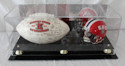 Special Edition EHS CIF Championship football and EHS Mini Football helmet together in a beautiful acrylic display case!